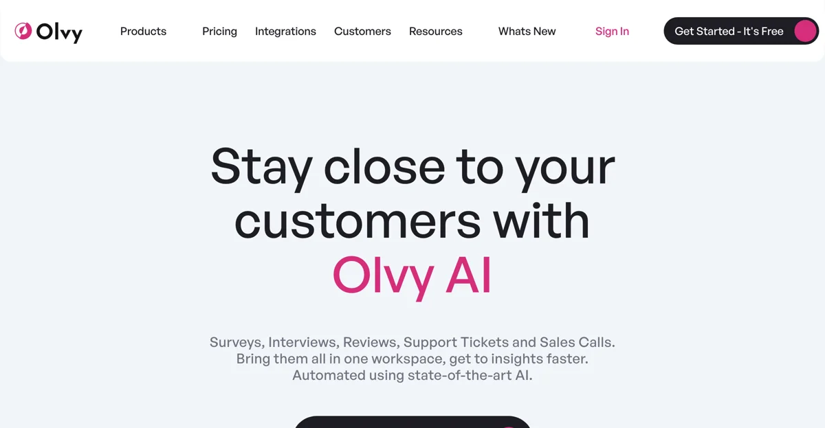 Olvy: Transform Your User Feedback Management with AI