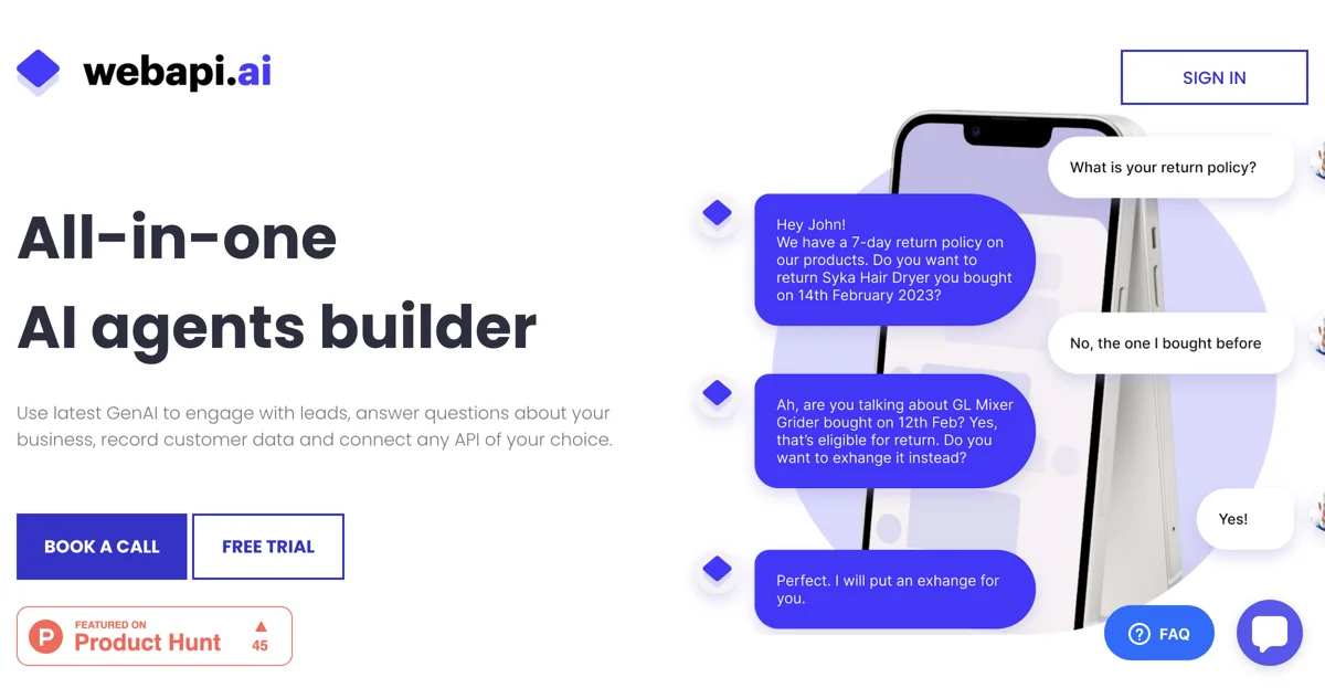 Webapi.ai: The Ultimate AI Agents Builder for Businesses