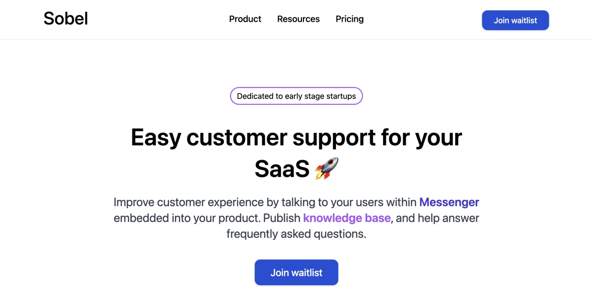 Sobel: The Ultimate Customer Support Tool for Startups