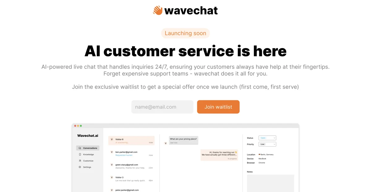 Wavechat: Revolutionizing AI Customer Service