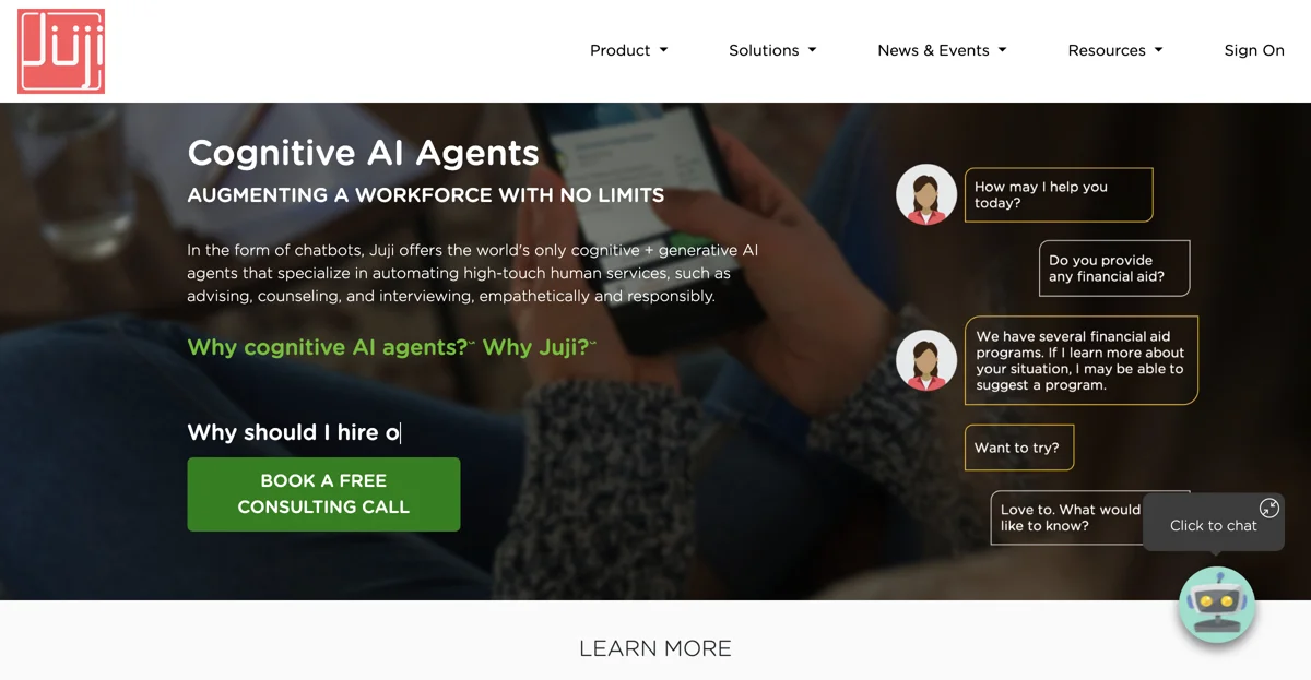 Juji: Cognitive AI Agents for Enhanced Human Services