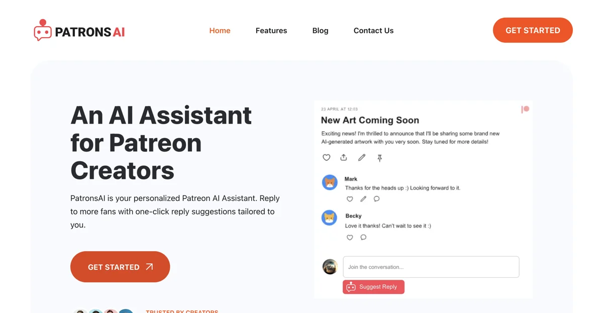 PatronsAI: Nâng Cao Tương Tác Trên Patreon Một Cách Dễ Dàng