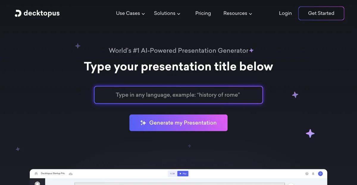 Decktopus AI: The Ultimate AI Presentation Generator