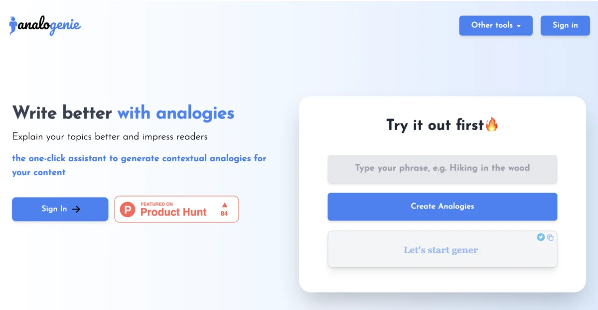 Unlock Creativity with Analogenie: The Best Analogy Maker