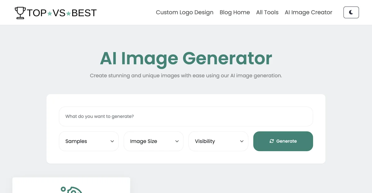 TOPVSBEST Free AI Image Creator: Generate Unique Images Easily