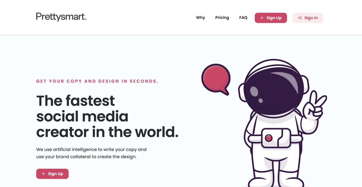 Prettysmart: Effortless AI Social Media Post Creation