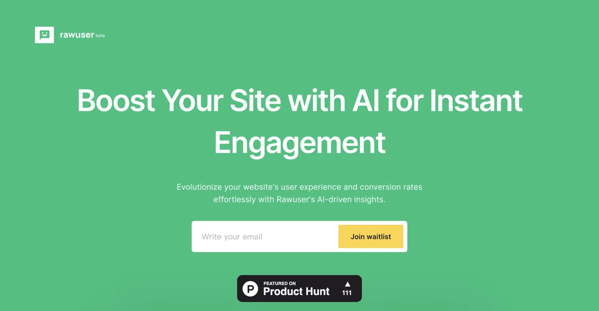 Rawuser: AI-Driven Website Optimization for Enhanced Engagement