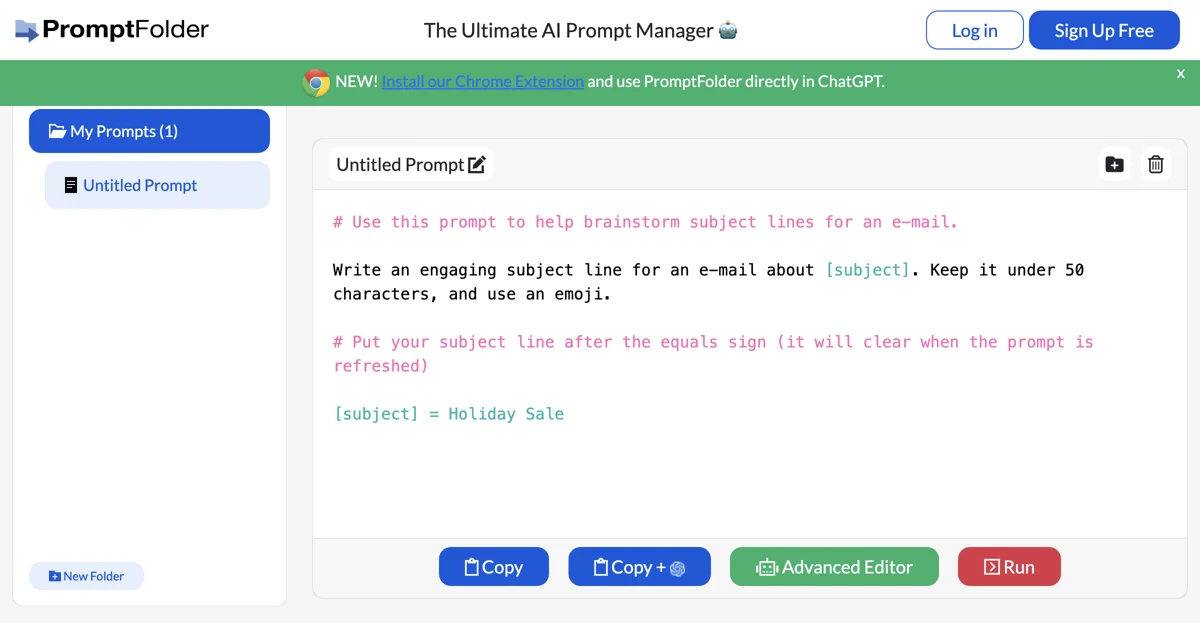 Unlock Your Creativity with PromptFolder: The Ultimate AI Prompt Manager