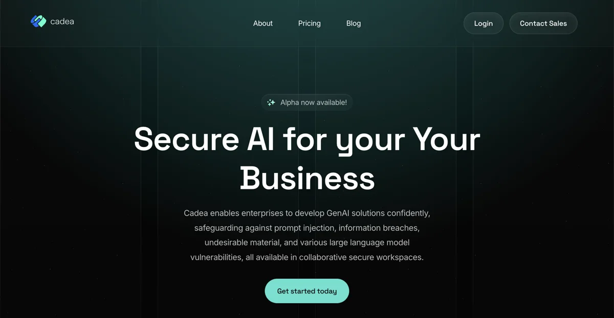 Cadea: Essential Security for Your AI Applications