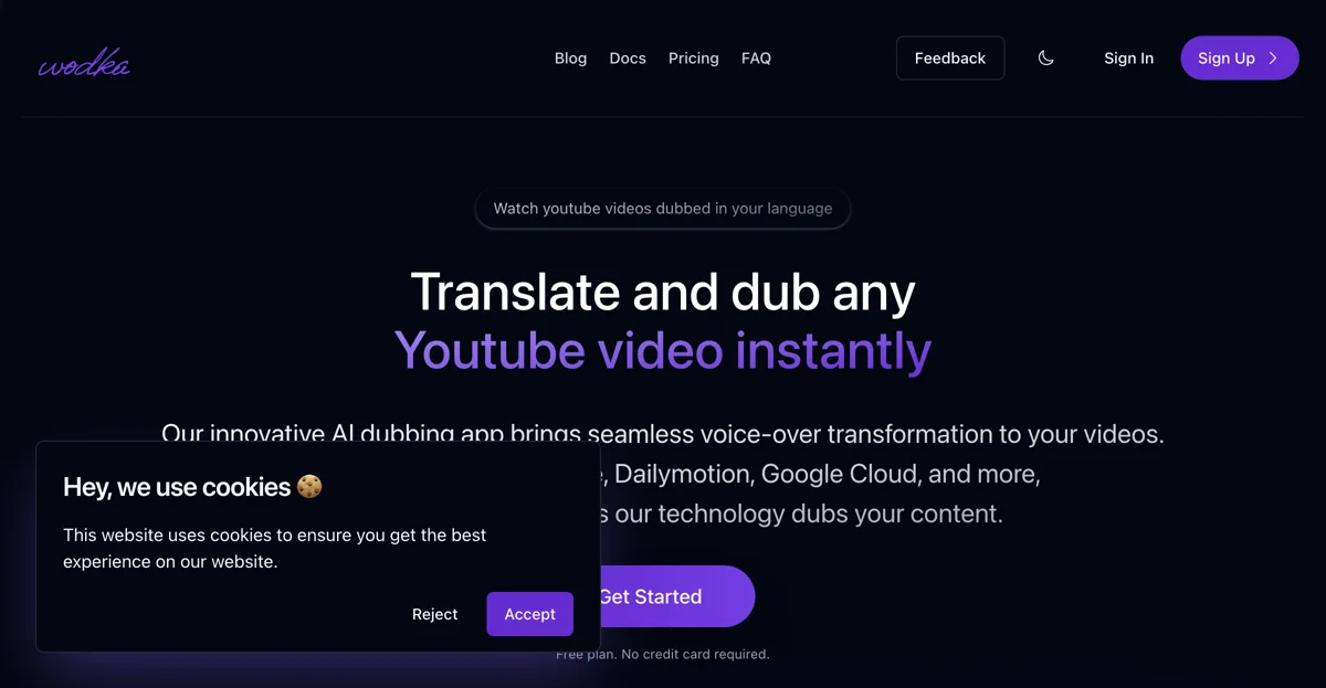 Wodka.ai: Seamlessly Dub and Translate Your Favorite Videos