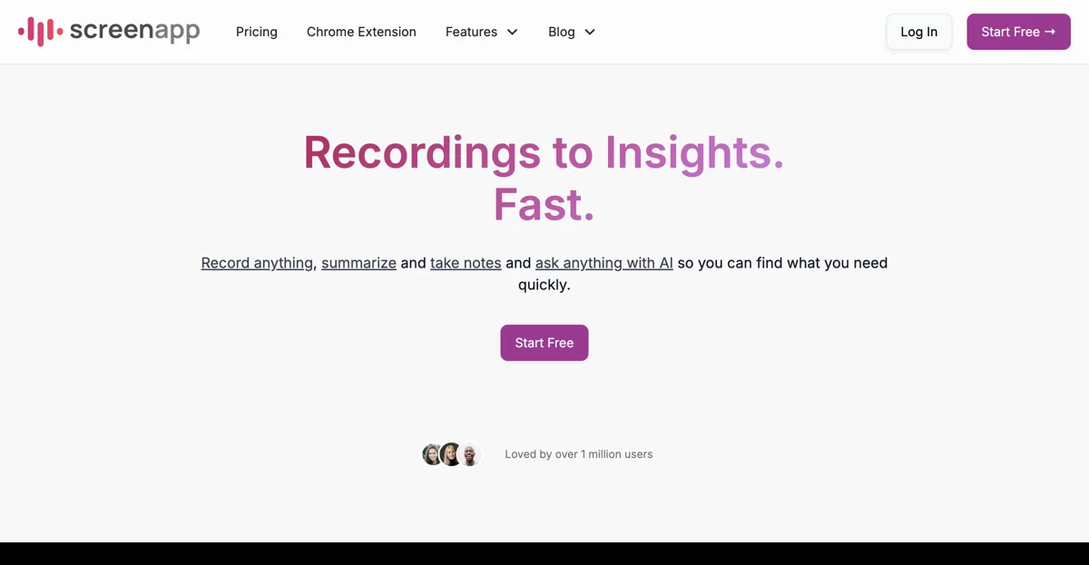 ScreenApp: AI Notetaker and Transcription Tool for Audio & Video