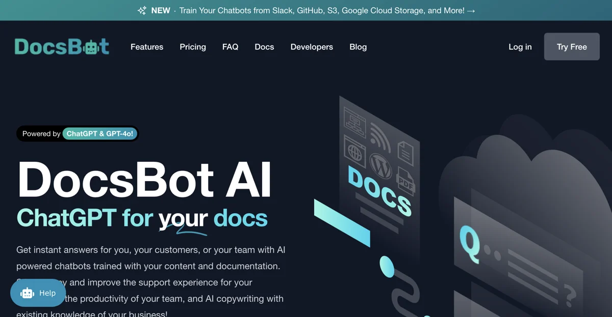 DocsBot AI - Custom Chatbots from Your Documentation