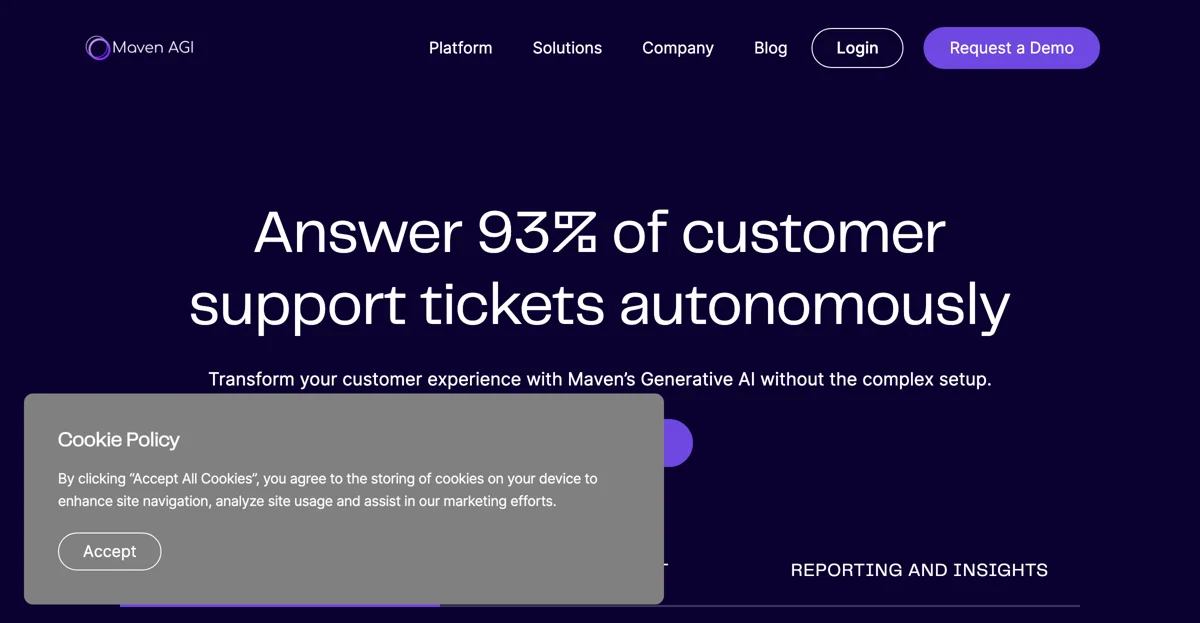 Maven AGI: Revolutionizing Enterprise Customer Support