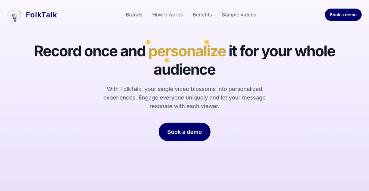 FolkTalk: Personalize Your Video Communication Effortlessly