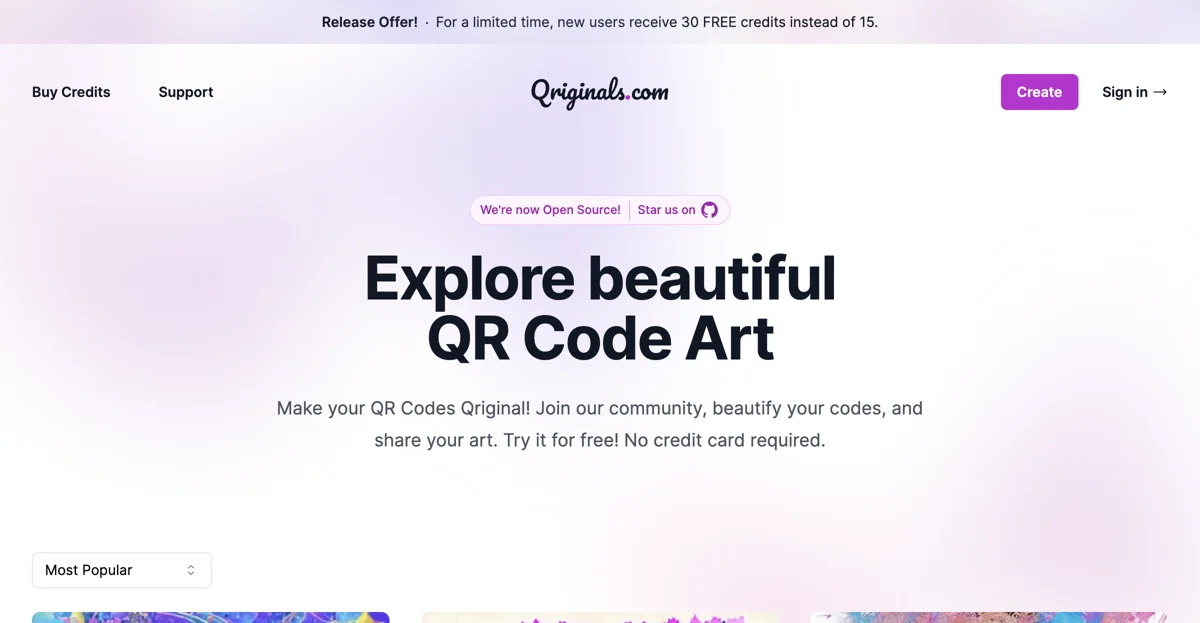 Qriginals: Create Stunning QR Code Art with 30 Free Credits