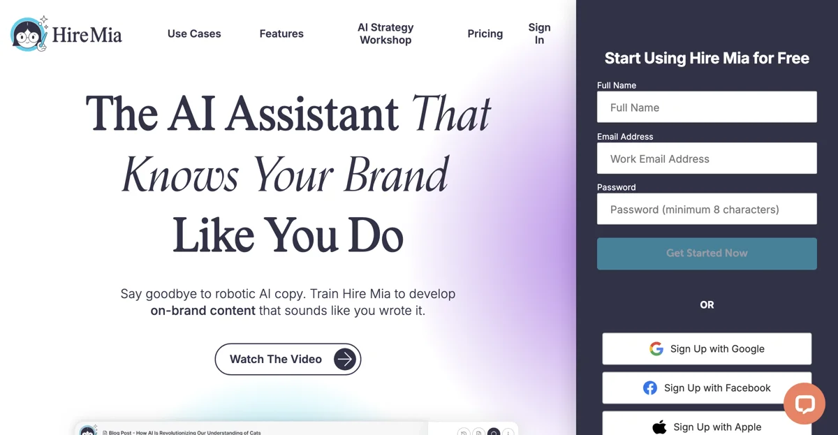 Hire Mia: Your Ultimate AI Marketing Assistant