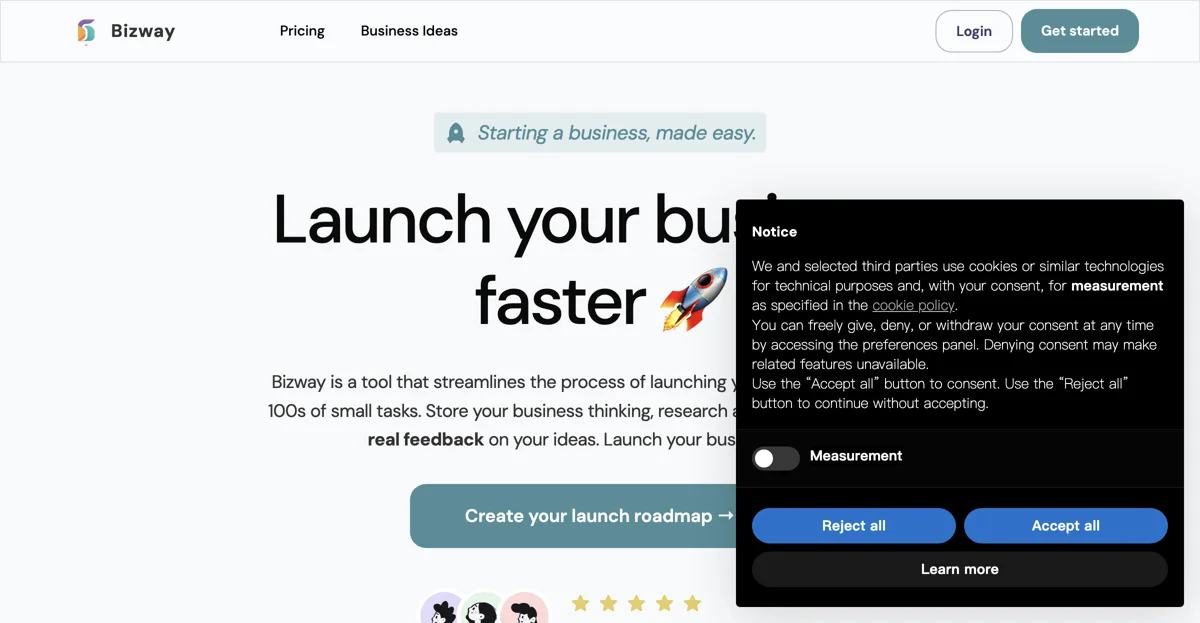 Bizway: Launch Your Business Faster with AI Tools