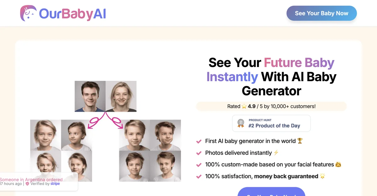 See Your Future Baby with OurBabyAI - The #1 AI Baby Generator