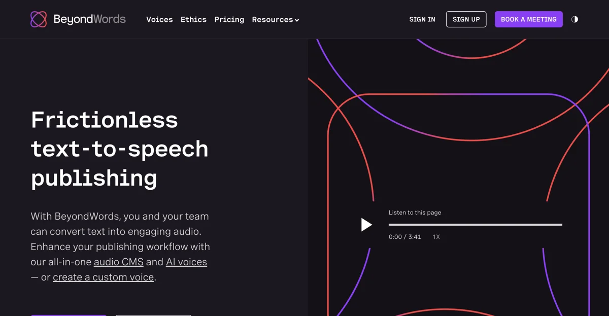 BeyondWords: Transform Text into Engaging Audio Effortlessly