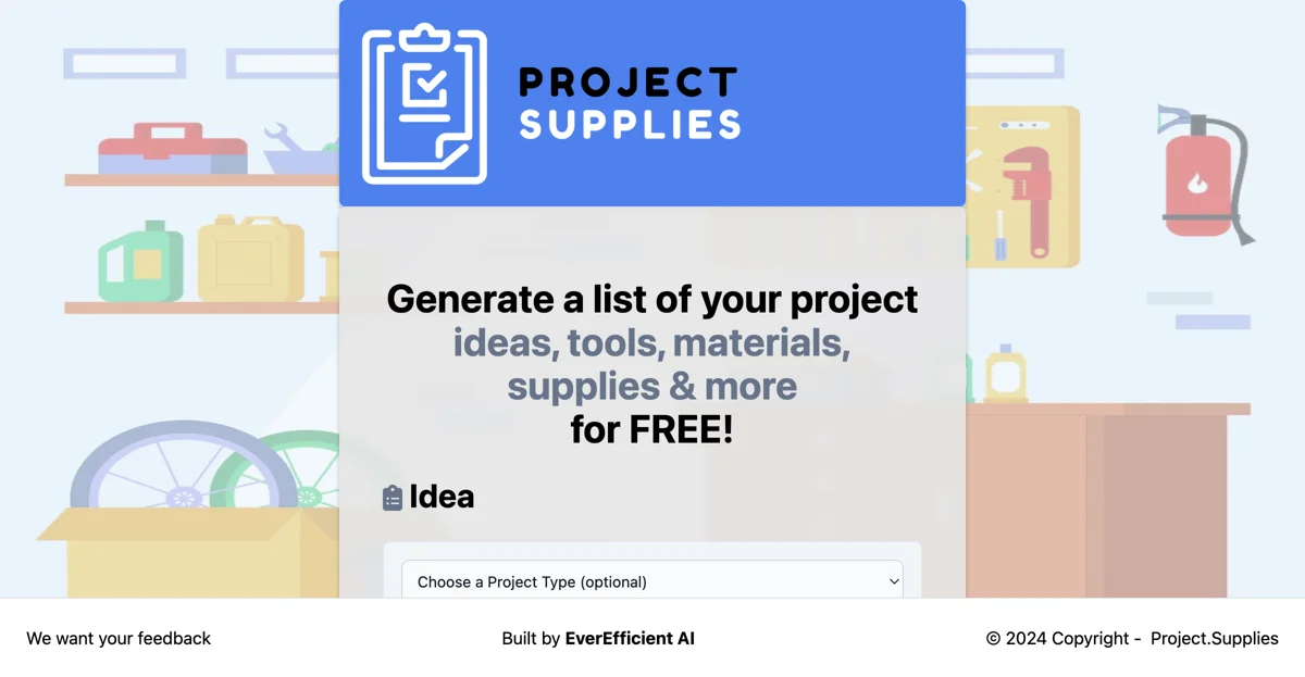 Find Your Next DIY Project with Project.Supplies