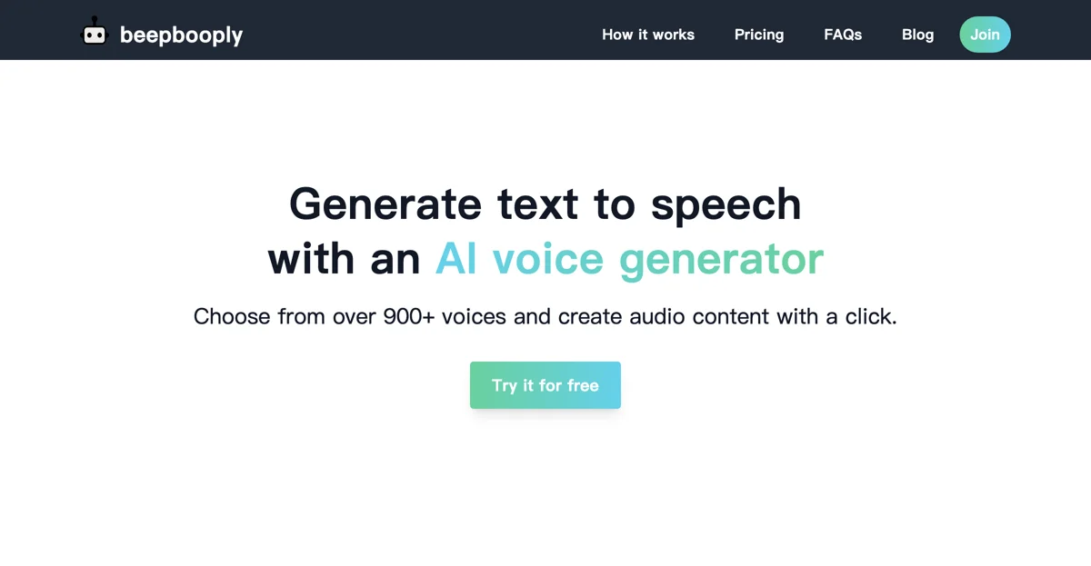 Transform Text to Speech Effortlessly with beepbooply