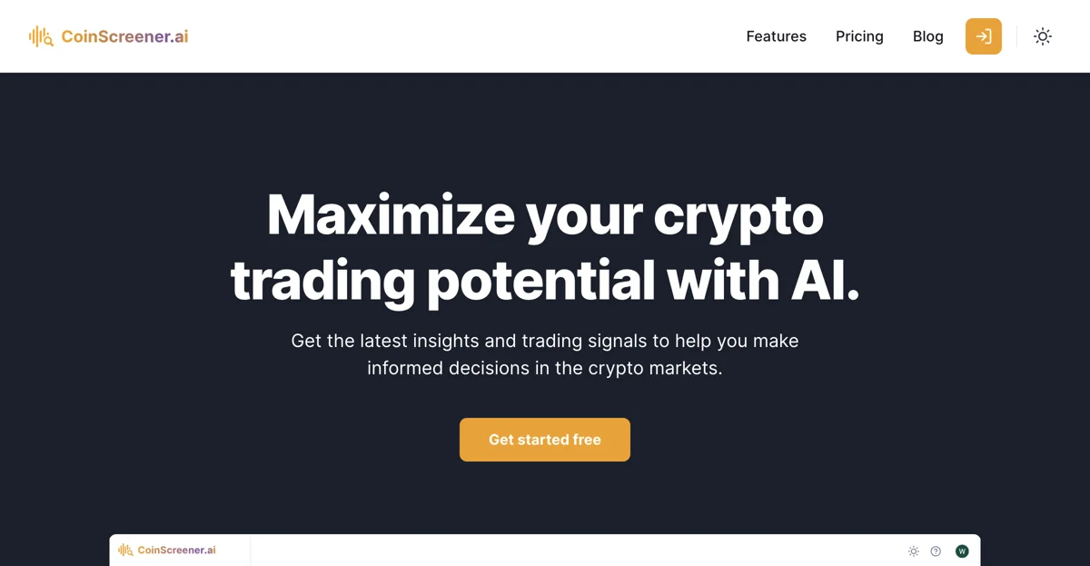 CoinScreener: AI-Powered Crypto Trading Insights & Signals