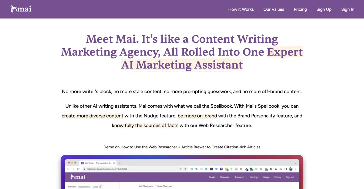 Mai Writer: The Best AI Marketing Assistant for Content Creation