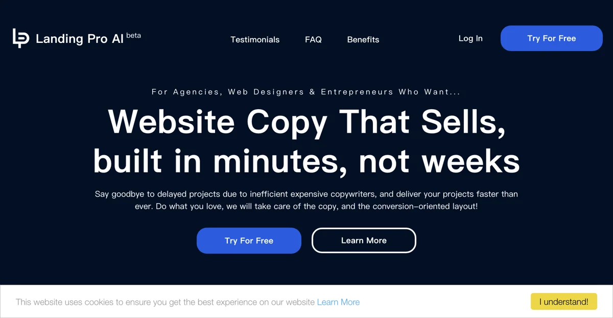 Landing Pro AI: Fast & Effective Website Copy Generation