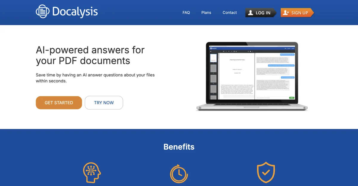 Docalysis - AI hỗ trợ trả lời cho tài liệu PDF, tiết kiệm thời gian cho bạn