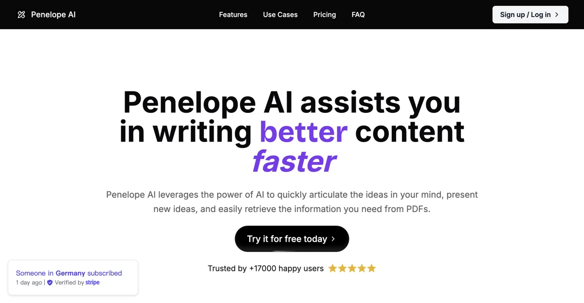 Penelope AI: Enhance Your Writing Experience with AI