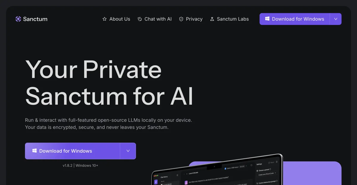 Sanctum: Your Private AI Assistant for Local Use