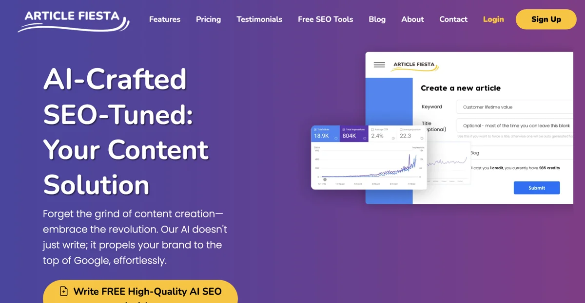 Article Fiesta: AI-Powered SEO Content Creation Tool