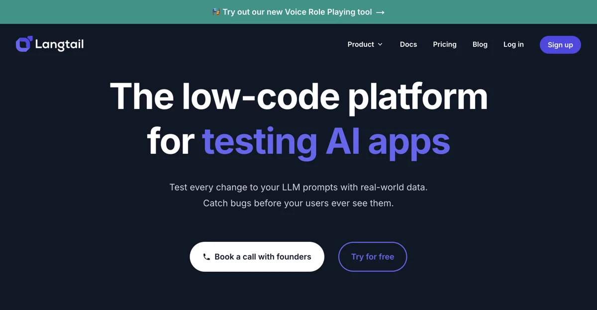 Langtail: Streamline Your AI App Testing Process