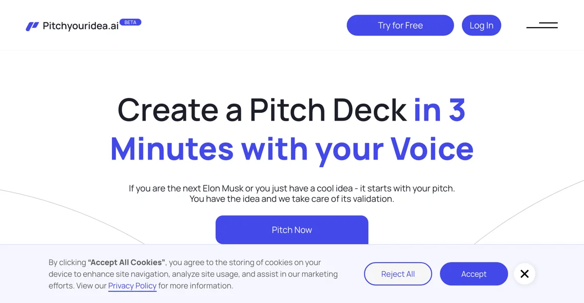 Pitchyouridea.ai: Tạo Pitch Deck Đỉnh Cao Với AI