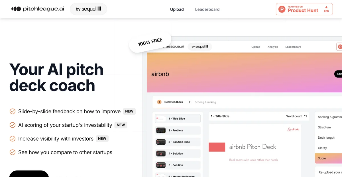 PitchLeague: Your AI Coach for Perfecting Pitch Decks