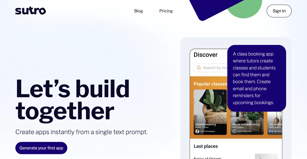 Sutro: Build Apps Instantly with AI - No Code Needed!