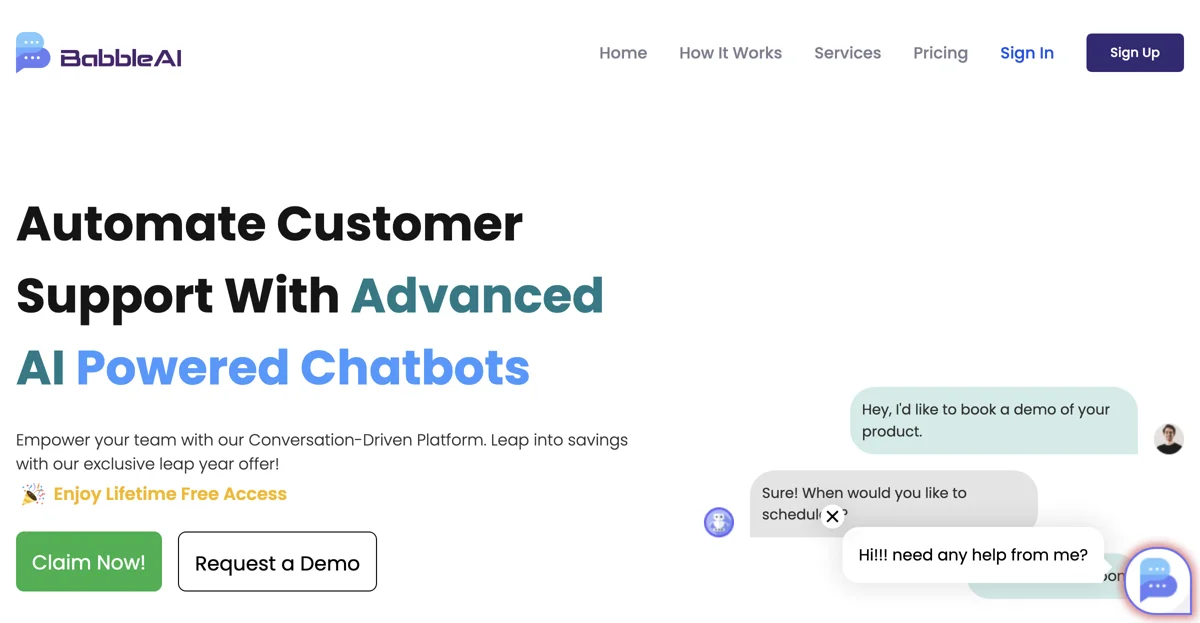 Create Chatbots Easily with Babble AI