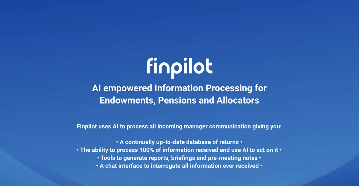 Finpilot: AI-Driven Information Processing for Finance