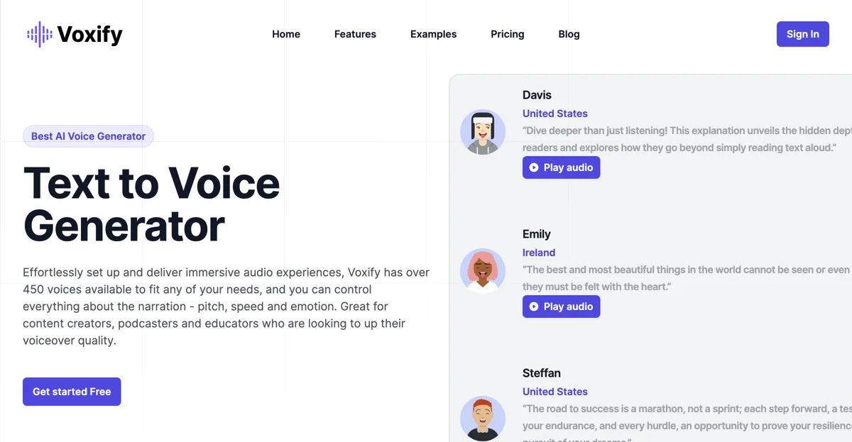 Voxify: The Best AI Voice Generator for Captivating Audio