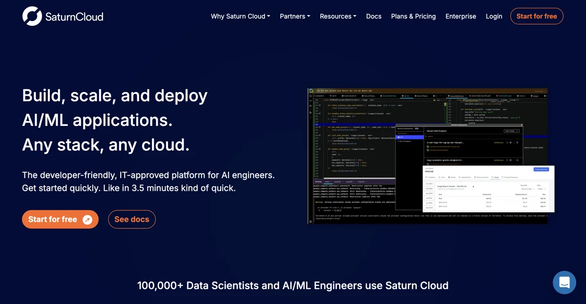 Saturn Cloud: The Leading Platform for AI/ML Development