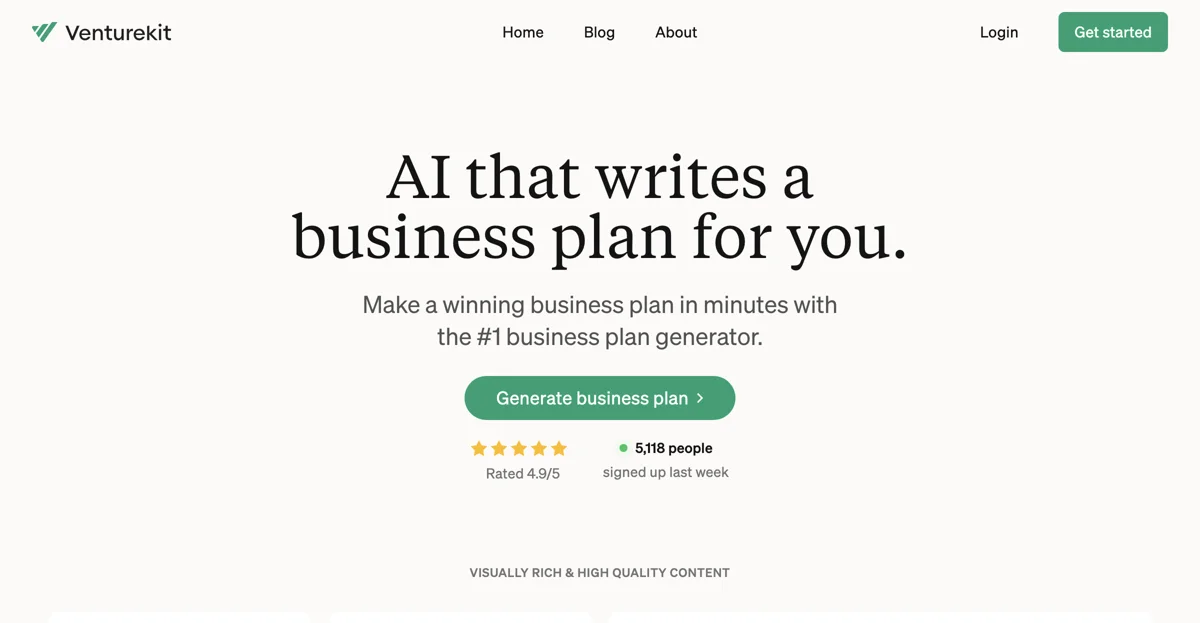 Venturekit: AI-Powered Business Plan Generator