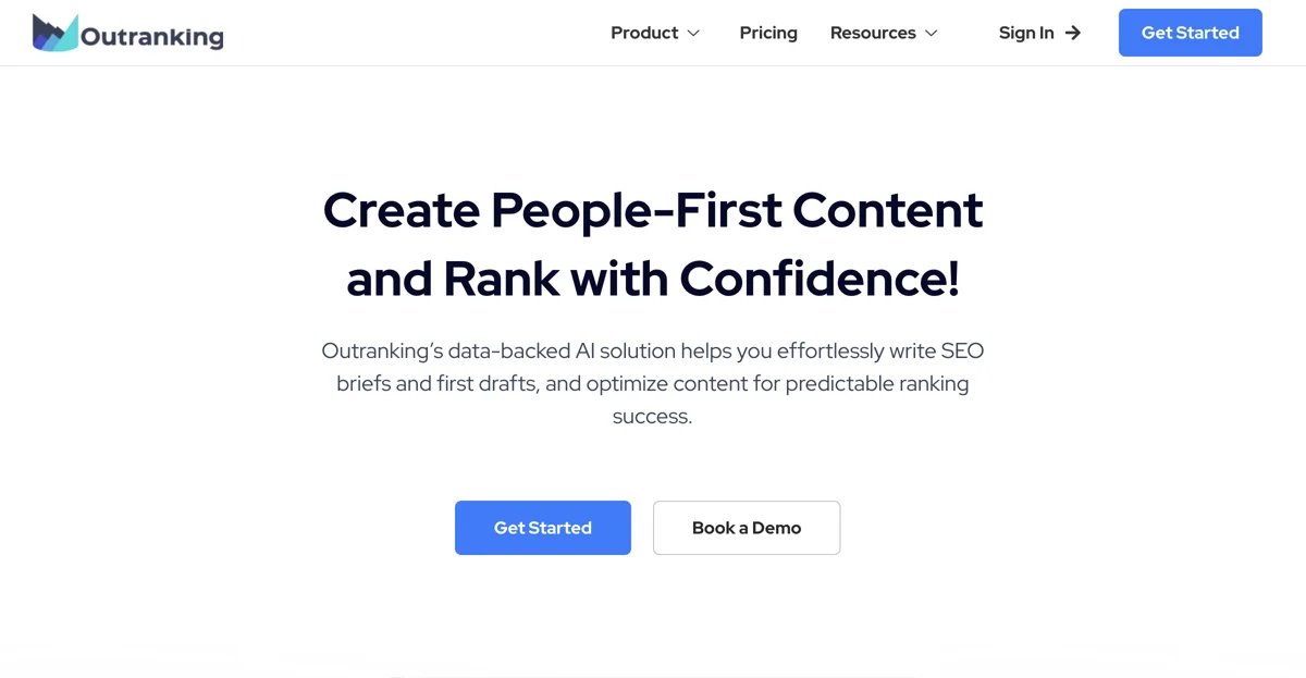 Outranking: Best AI Tool for SEO Content Writing & Optimization