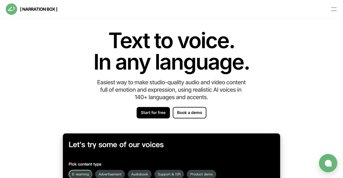 Narration Box: Create Stunning Voiceovers with AI