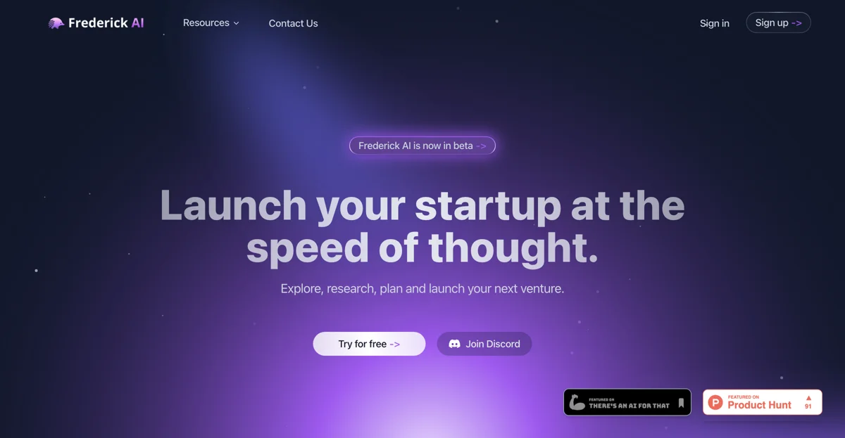 Frederick AI: Your Startup Launch Partner