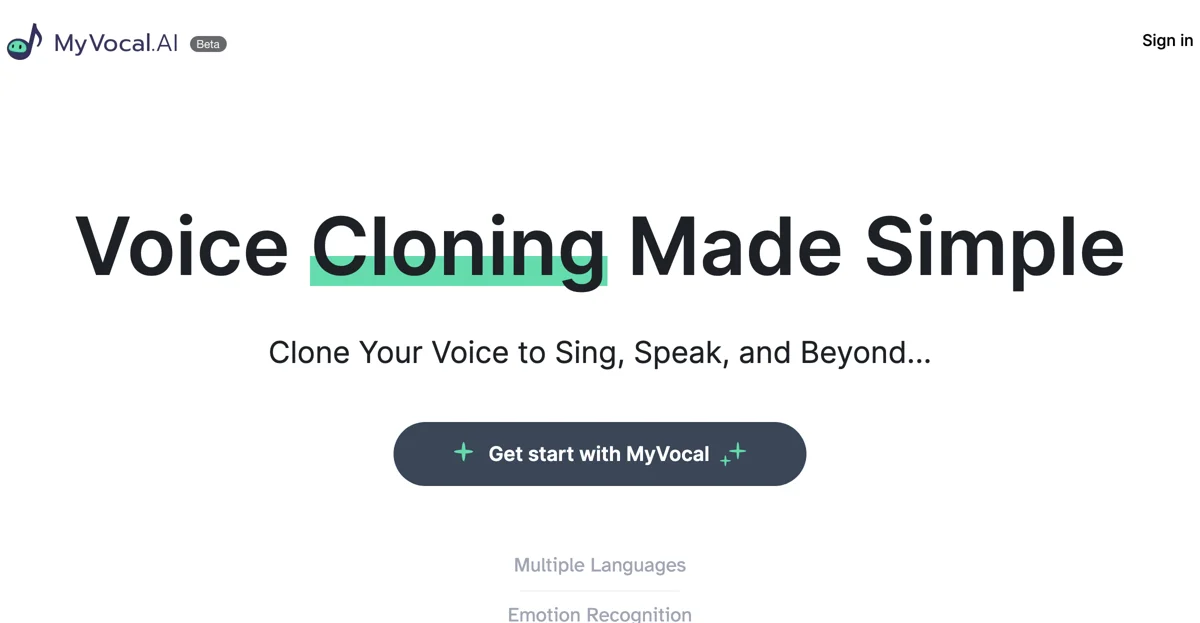 Voice Cloning Made Easy with MyVocal: AI Singer & Text-to-Speech