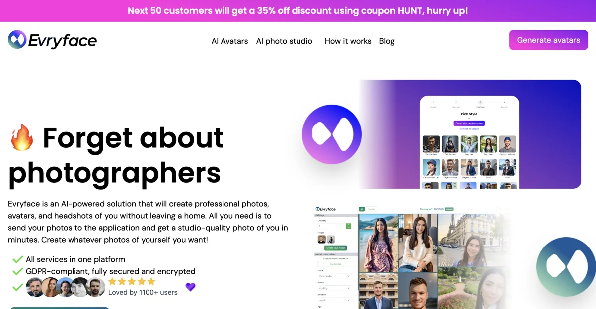 Create Stunning Avatars with Evryface - AI Photo Studio