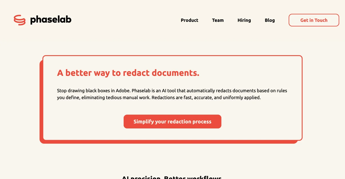 Phaselab: AI-Powered Document Redaction Simplified