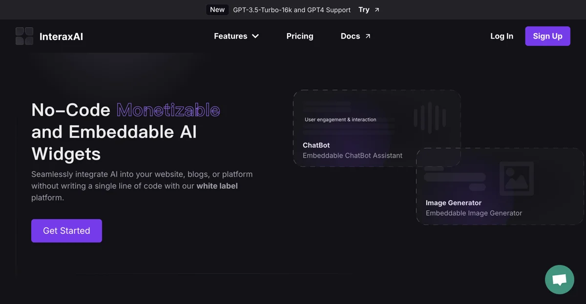 InteraxAI: No-Code Embeddable AI Widgets for Your Website