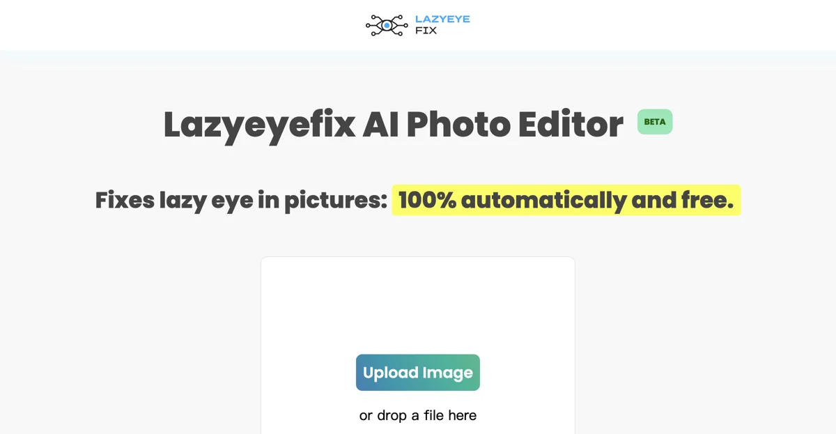 Fix Lazy Eye in Photos with Lazyeyefix AI Photo Editor