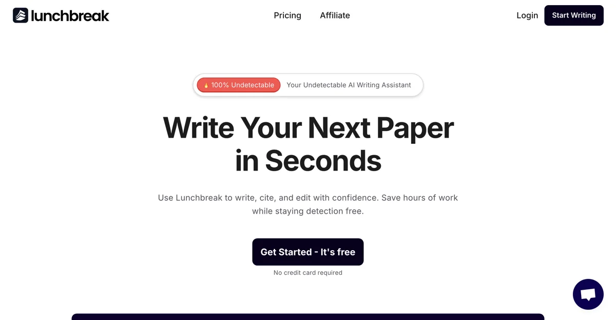 Write Your Next Paper in Seconds with Lunchbreak AI